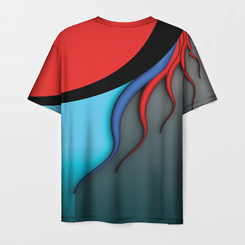 Мужская футболка Разноцветные ручейки / 3D-принт – фото 2