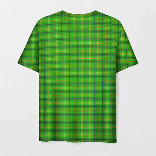Мужская футболка Шотландка зеленая крупная / 3D-принт – фото 2