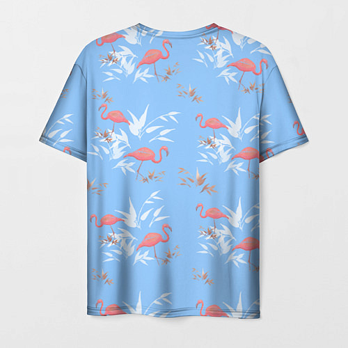 Мужская футболка Паттерн с фламинго / 3D-принт – фото 2