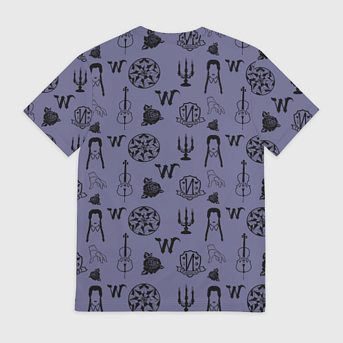 Мужская футболка Паттерн Уэнсдей / 3D-принт – фото 2