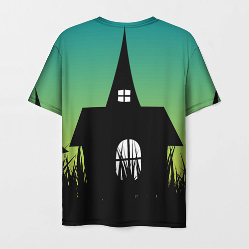 Мужская футболка Семейка Аддамс черный замок / 3D-принт – фото 2