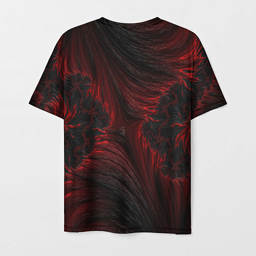 Мужская футболка Красно - черные текстуры / 3D-принт – фото 2