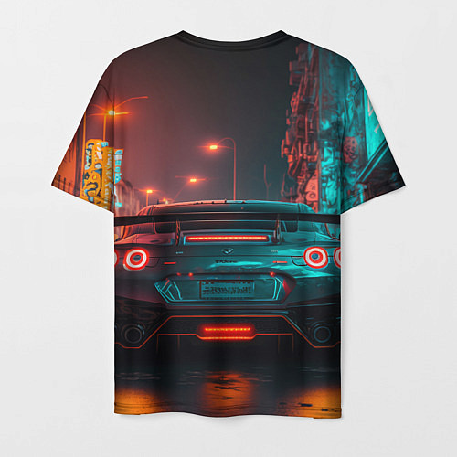 Мужская футболка GTR в ночном городе / 3D-принт – фото 2