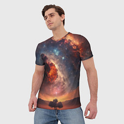 Футболка мужская Космос и звезды в закатном небе, цвет: 3D-принт — фото 2