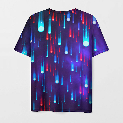 Мужская футболка Neon rain / 3D-принт – фото 2