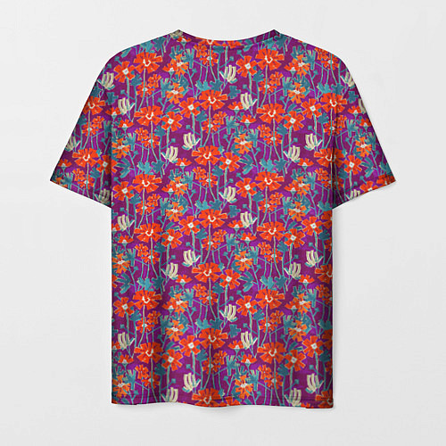 Мужская футболка Цветочная геометрия / 3D-принт – фото 2