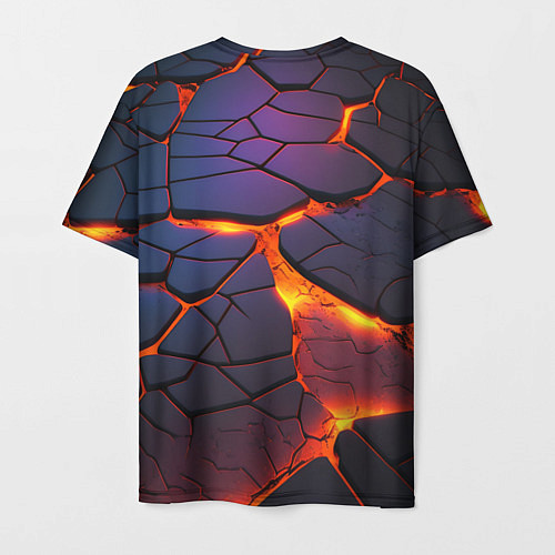 Мужская футболка Неоновая лава - течение / 3D-принт – фото 2