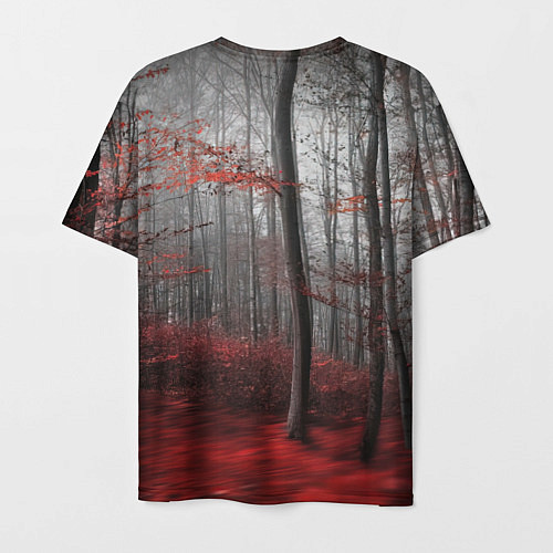 Мужская футболка Уэнсдэй осенний лес / 3D-принт – фото 2