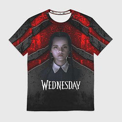 Футболка мужская Wedneday black and red, цвет: 3D-принт