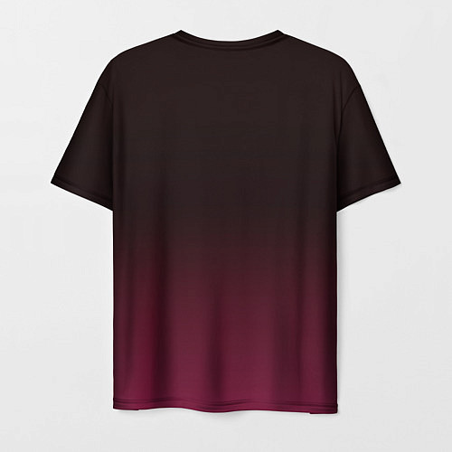 Мужская футболка Темно-малиновый градиент / 3D-принт – фото 2