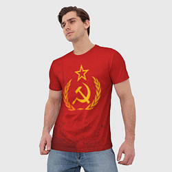 Футболка мужская СССР серп и молот, цвет: 3D-принт — фото 2