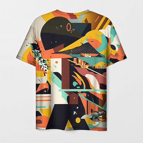 Мужская футболка Авангардная геометрическая композиция / 3D-принт – фото 2