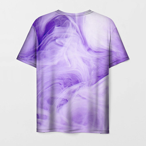 Мужская футболка Абстрактный фиолетовый облачный дым / 3D-принт – фото 2