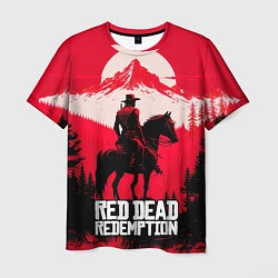 Футболка мужская Red Dead Redemption, mountain, цвет: 3D-принт