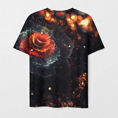 Мужская футболка Midjourney Цветок вулкан / 3D-принт – фото 2