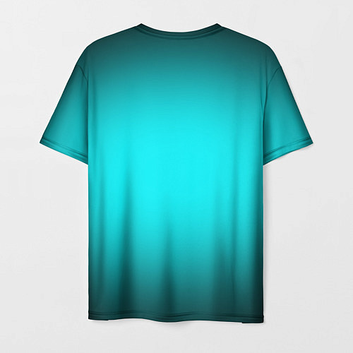 Мужская футболка Неоновый синий градиент / 3D-принт – фото 2