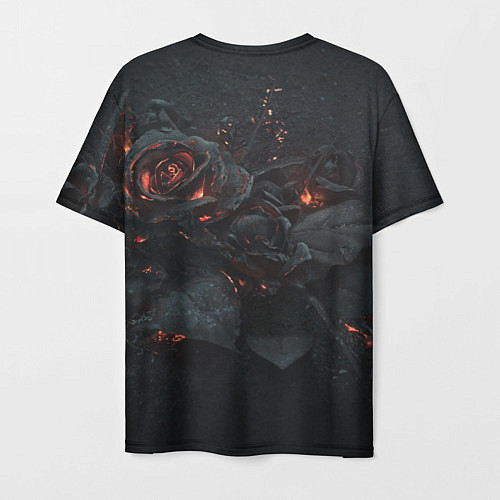 Мужская футболка Пепельная роза горит / 3D-принт – фото 2