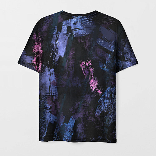 Мужская футболка Неоновые пятна краской / 3D-принт – фото 2
