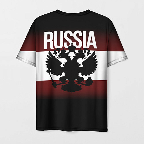 Мужская футболка Надпись Russia с Гербом / 3D-принт – фото 2