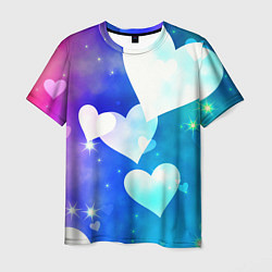 Футболка мужская Dreamy Hearts Multicolor, цвет: 3D-принт