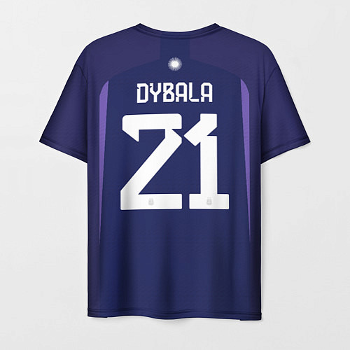 Мужская футболка Дибала форма сборной Аргентины гостевая / 3D-принт – фото 2