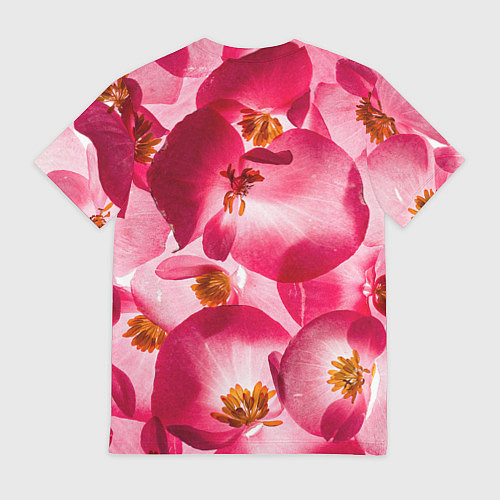 Мужская футболка Цветы бегония текстура / 3D-принт – фото 2