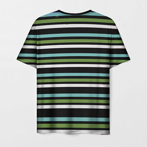 Мужская футболка Абстрактные тёмные полосы / 3D-принт – фото 2