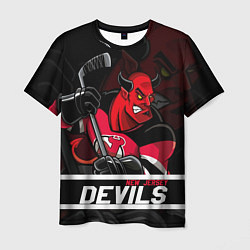 Футболка мужская New Jersey Devils маскот, цвет: 3D-принт