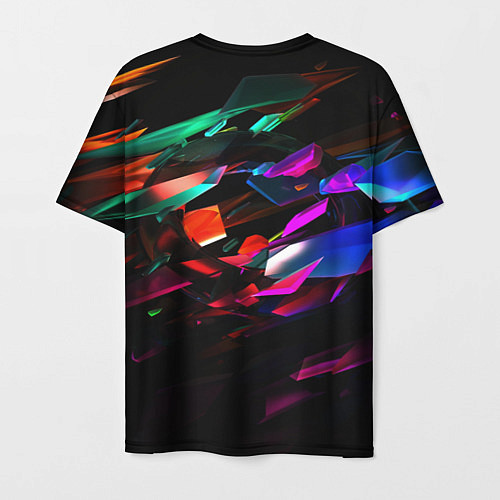 Мужская футболка Разноцветные осколки реальности / 3D-принт – фото 2