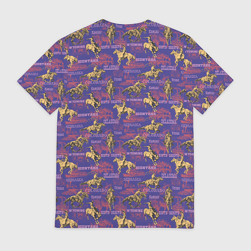 Мужская футболка Ковбои в городе / 3D-принт – фото 2