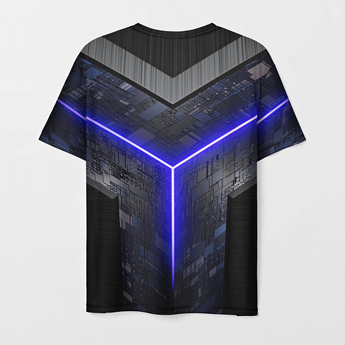 Мужская футболка Лучевая подсветка неон / 3D-принт – фото 2