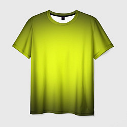 Футболка мужская Кислотный желтый с градиентом, цвет: 3D-принт