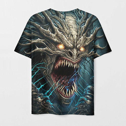 Мужская футболка Кричащий демон / 3D-принт – фото 2
