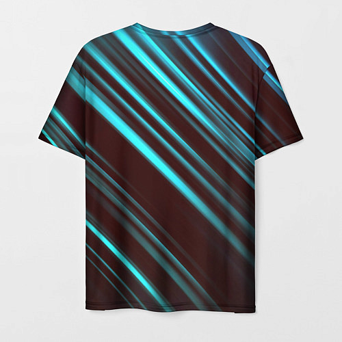 Мужская футболка Stripes line neon color / 3D-принт – фото 2