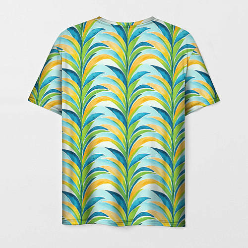 Мужская футболка Летний паттерн с листьями / 3D-принт – фото 2