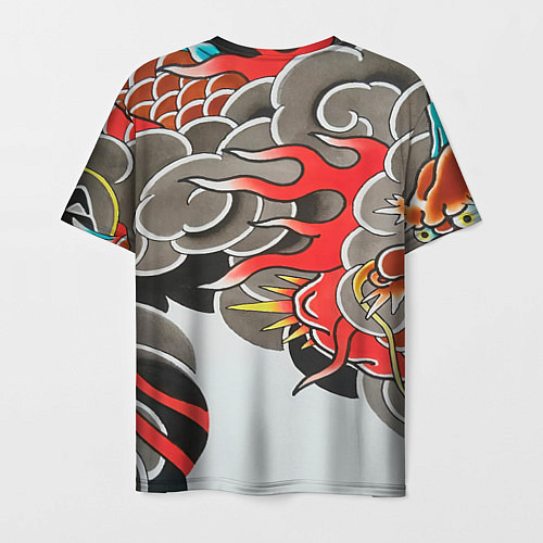Мужская футболка Иредзуми: дракон в дыму / 3D-принт – фото 2
