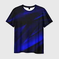 Футболка мужская Geometry blue stripes, цвет: 3D-принт