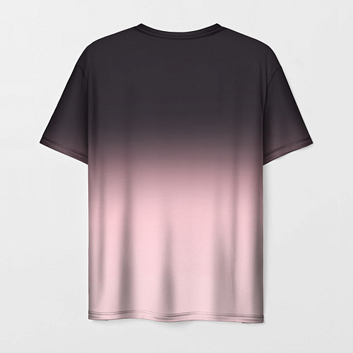 Мужская футболка Градиент: от черного к розовому / 3D-принт – фото 2