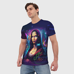 Футболка мужская Cyberpunk Mona Lisa, цвет: 3D-принт — фото 2
