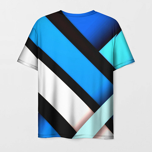 Мужская футболка Спортивная геометрия из полос / 3D-принт – фото 2