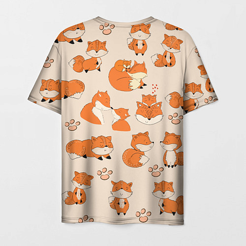 Мужская футболка I love foxes / 3D-принт – фото 2