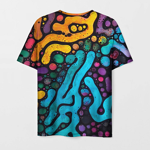 Мужская футболка Цветные микроорганизмы / 3D-принт – фото 2