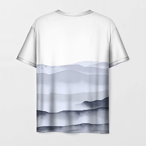 Мужская футболка Японский пейзаж - восход солнца / 3D-принт – фото 2