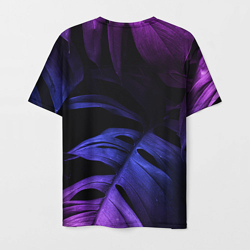 Мужская футболка Rolling Stones neon monstera / 3D-принт – фото 2