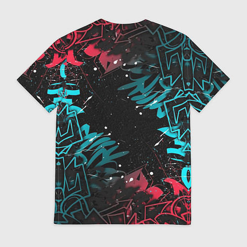 Мужская футболка Graffity street art / 3D-принт – фото 2