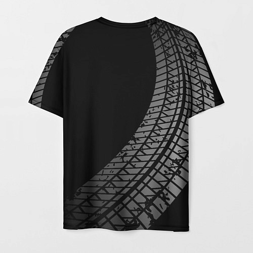 Мужская футболка Nissan tire tracks / 3D-принт – фото 2