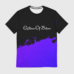 Футболка мужская Children of Bodom purple grunge, цвет: 3D-принт
