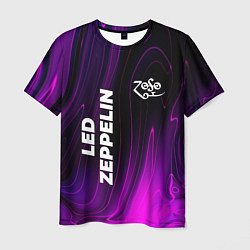 Футболка мужская Led Zeppelin violet plasma, цвет: 3D-принт