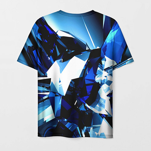Мужская футболка Crystal blue form / 3D-принт – фото 2