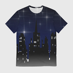 Футболка мужская Город ночной, цвет: 3D-принт